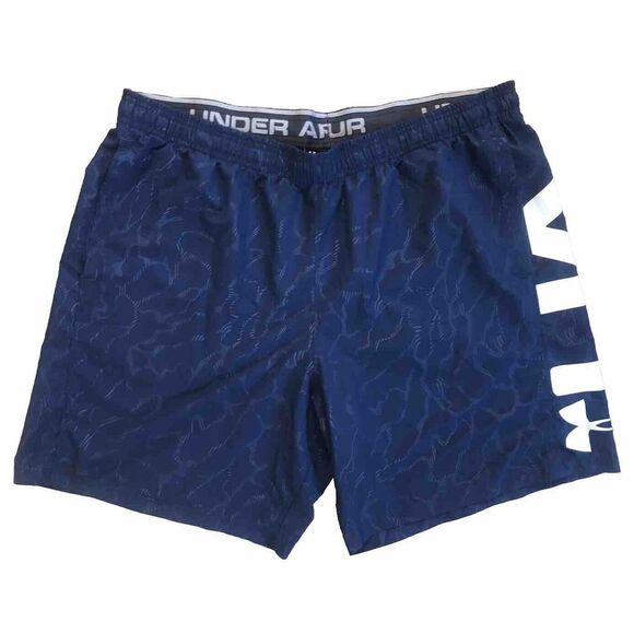 Under Armour Men's HeatGear Athletic Shorts Graphic Emboss Blue Loose Fit ‎ XXL - Picture 1 of 11